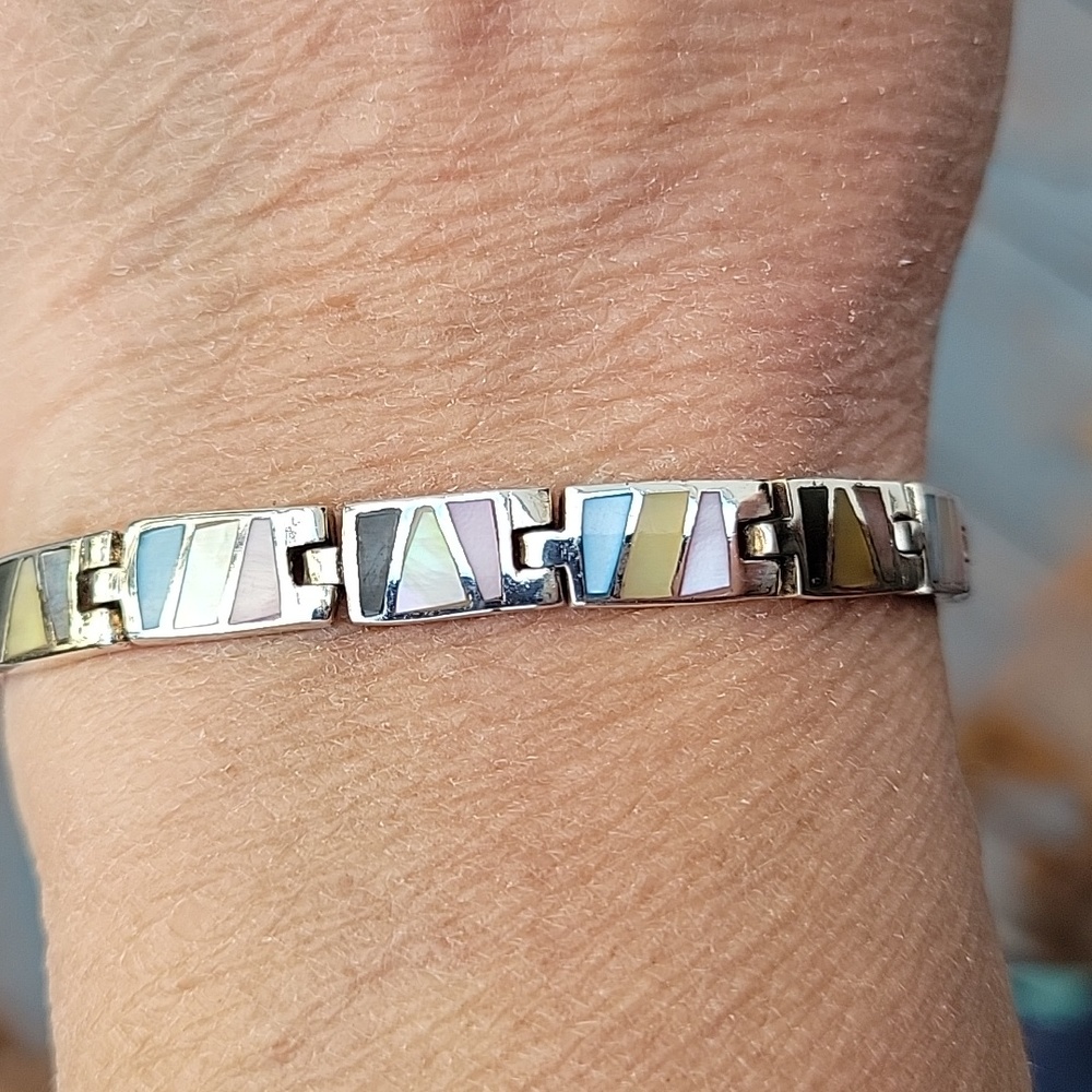Sterling Mother of Pearl Bracelet